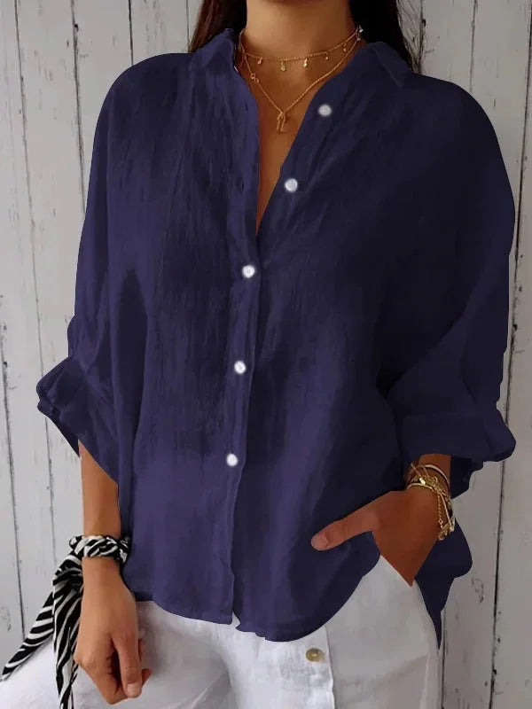 Lena - Elegantes und bequemes, feminines Sommerhemd für einen erfrischenden Look