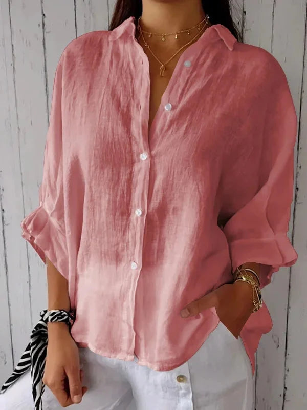 Lena - Elegantes und bequemes, feminines Sommerhemd für einen erfrischenden Look