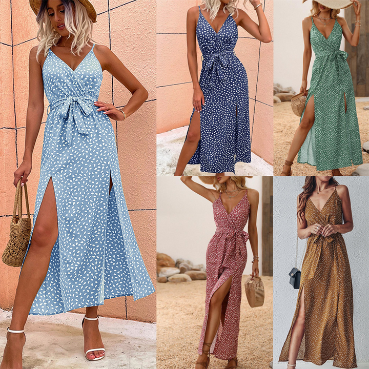 EIRINI - Elegantes Maxikleid mit verführerischem Schlitz