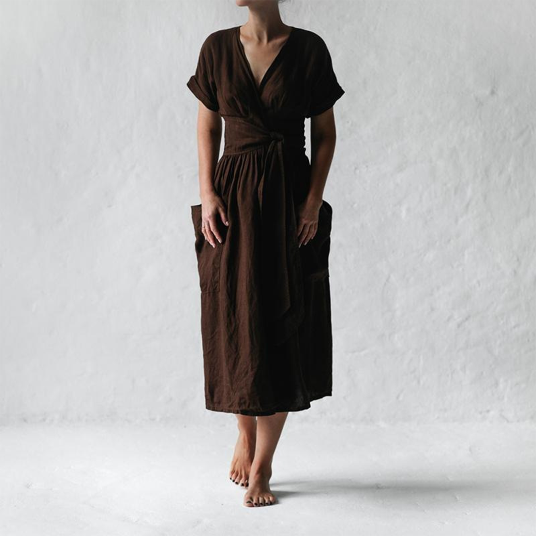 AVAH - Trendiges Freizeitkleid mit V-Ausschnitt