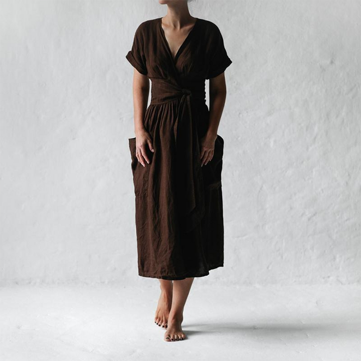 AVAH - Trendiges Freizeitkleid mit V-Ausschnitt