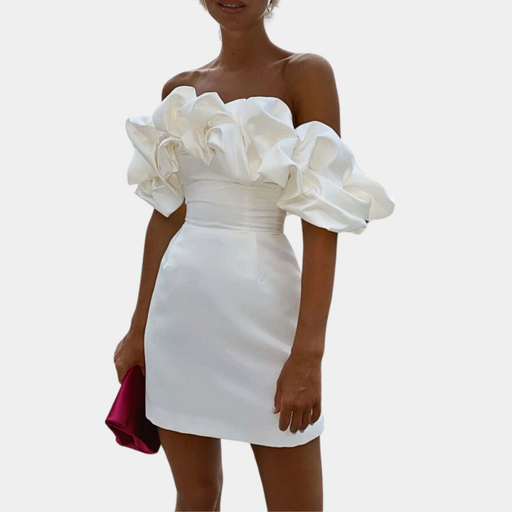 Elegantes Minikleid für Frauen mit verspielten Rüschen
