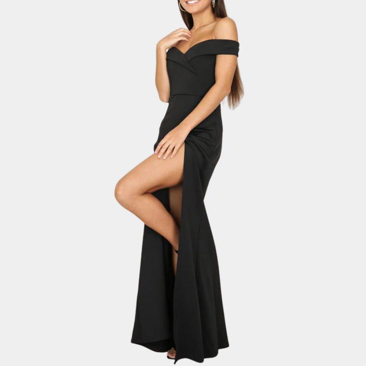 Elena - Raffiniertes schulterfreies Kleid für Frauen