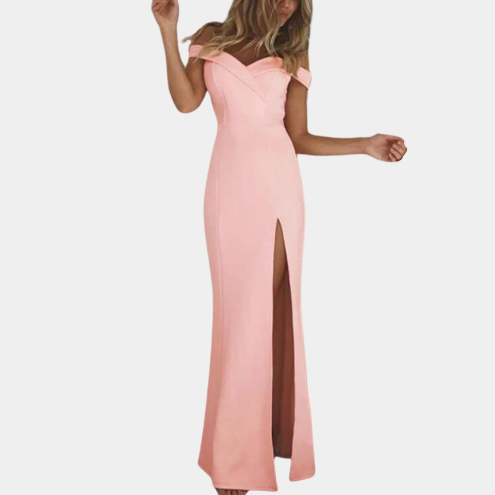 Elena - Raffiniertes schulterfreies Kleid für Frauen