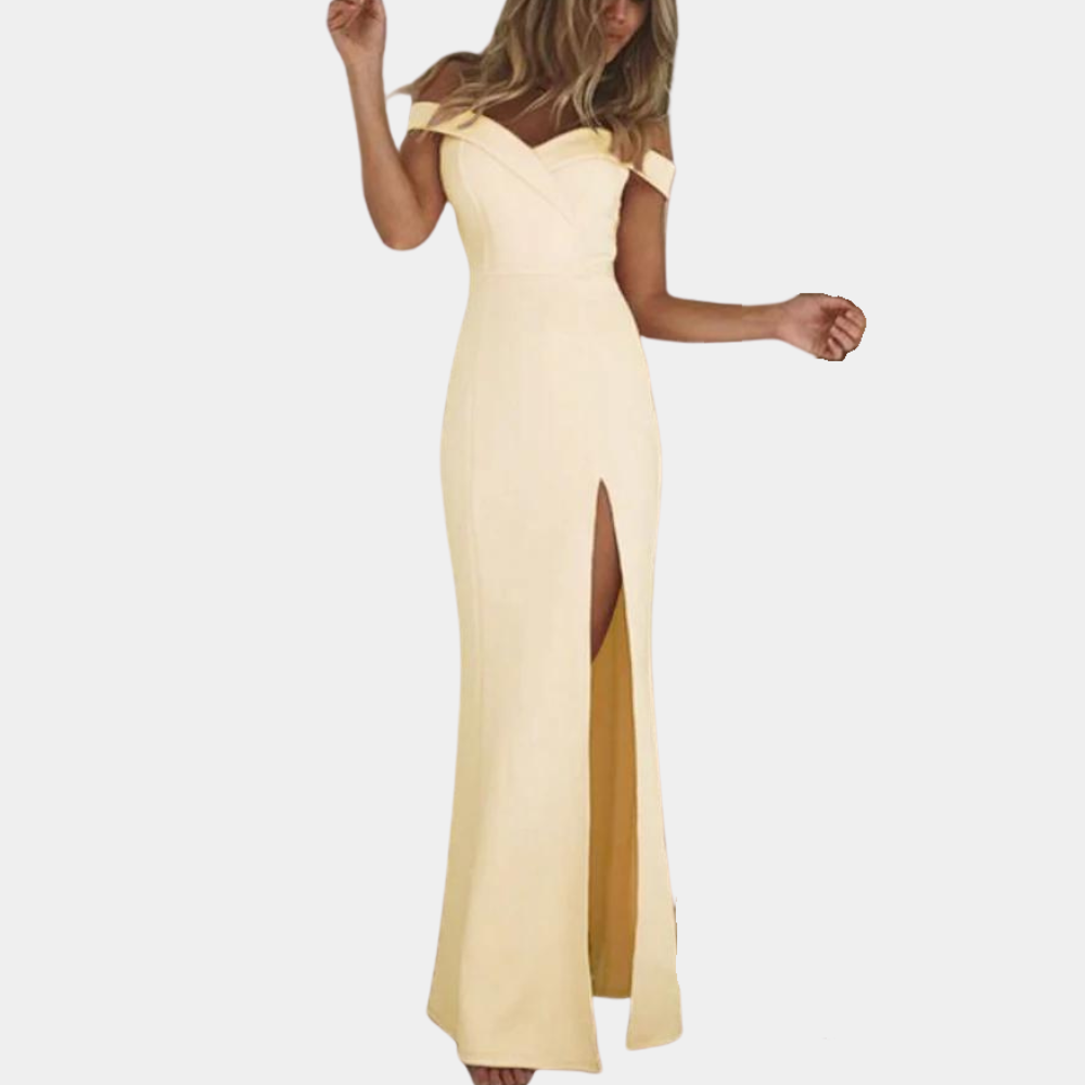 Elena - Raffiniertes schulterfreies Kleid für Frauen