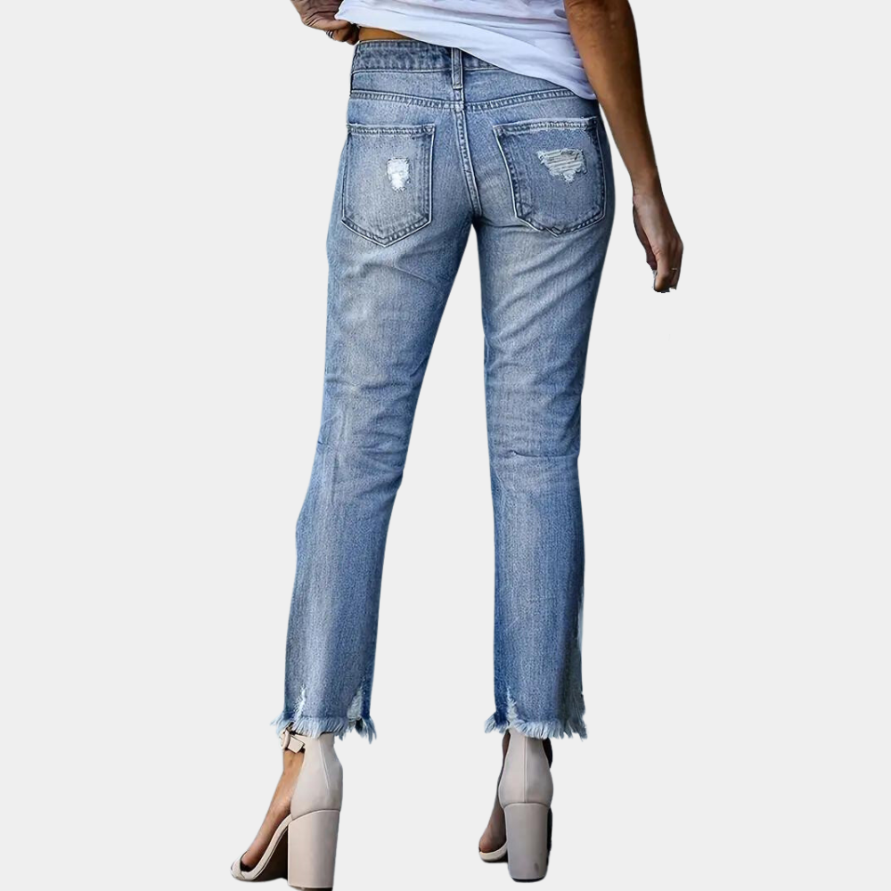 Aldina - Trendy Ripped Casual Jeans für Frauen