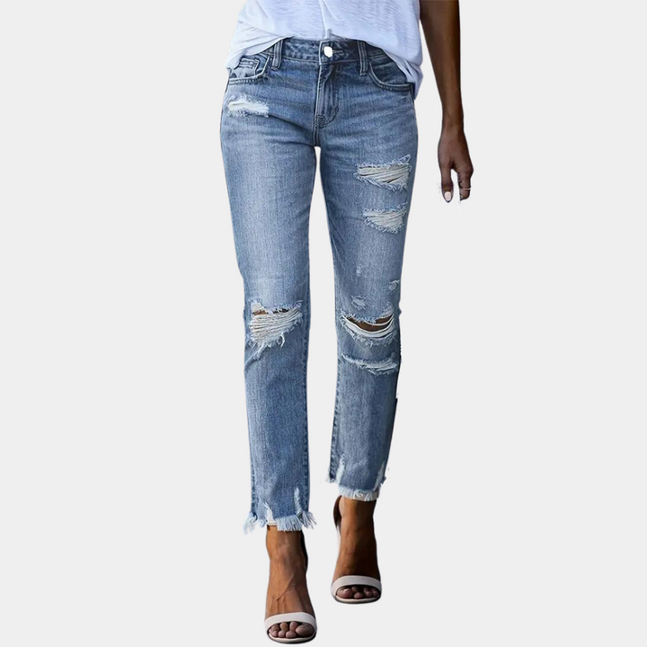 Aldina - Trendy Ripped Casual Jeans für Frauen