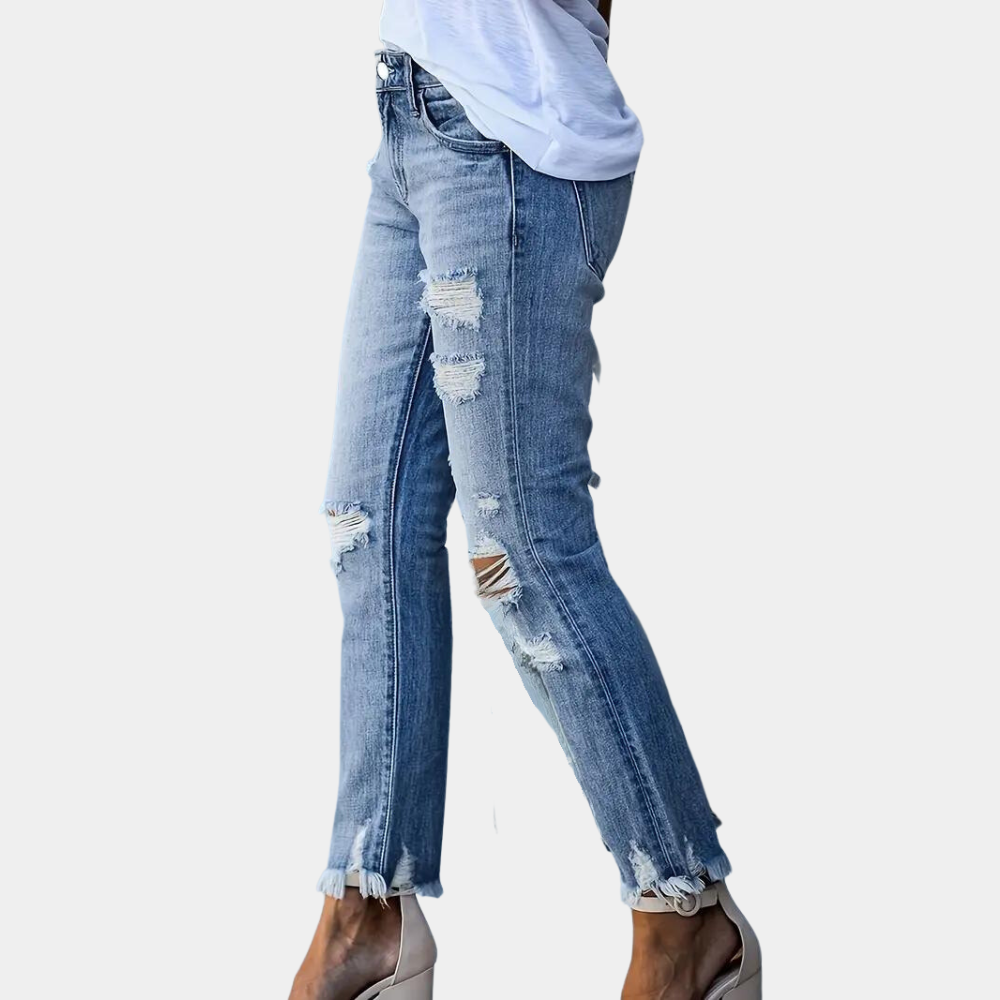 Aldina - Trendy Ripped Casual Jeans für Frauen