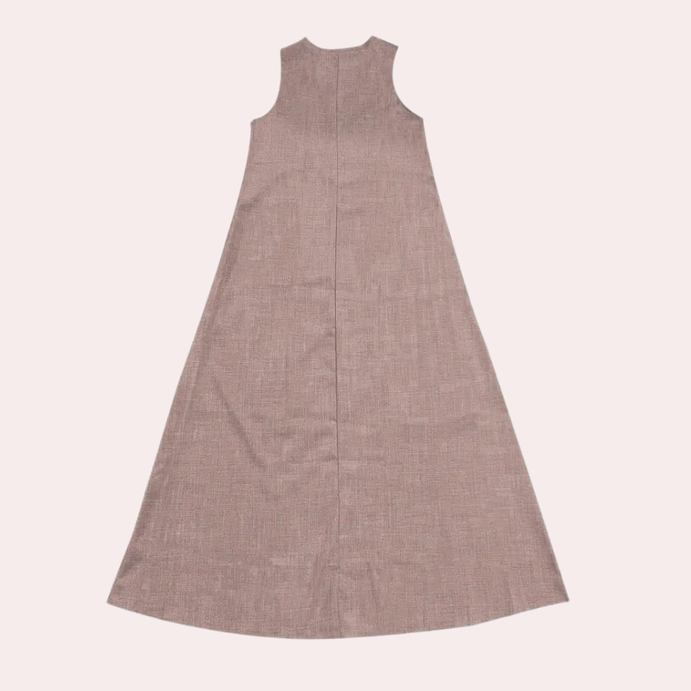 Stylisches Maxikleid für Frauen mit V-Ausschnitt für einen lässigen Look