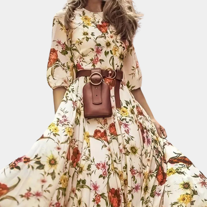 Schickes Maxikleid mit Blumendruck für Frauen