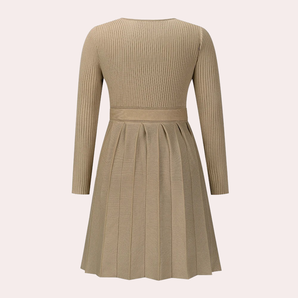 Dahlia - Stylisches Midikleid mit modernem Plissé für Damen