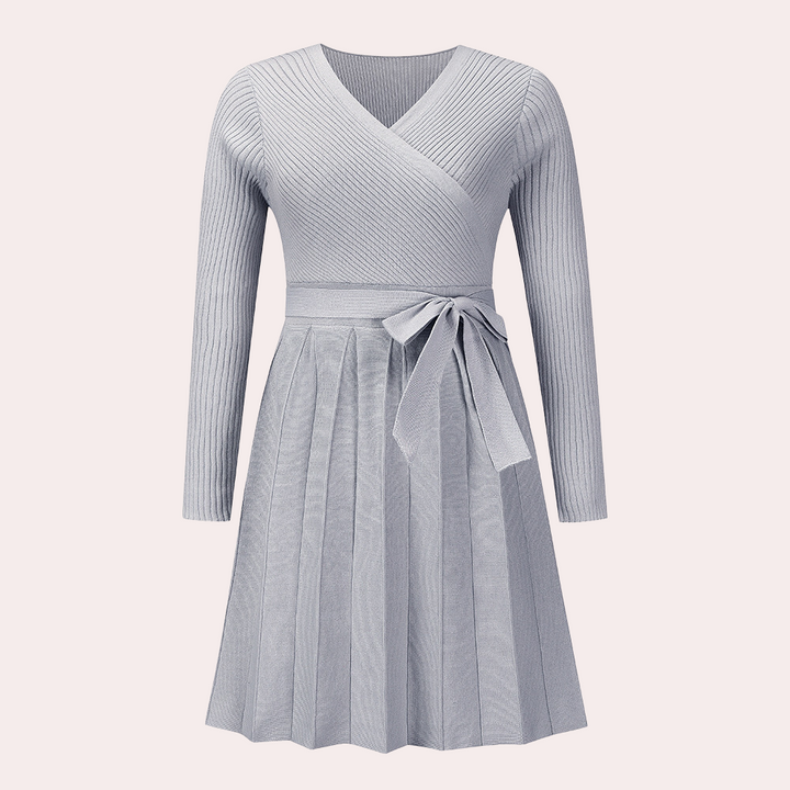 Dahlia - Stylisches Midikleid mit modernem Plissé für Damen