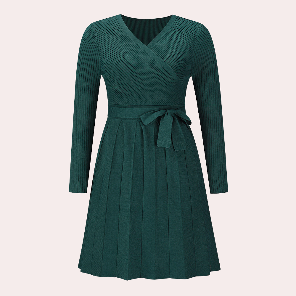 Dahlia - Stylisches Midikleid mit modernem Plissé für Damen