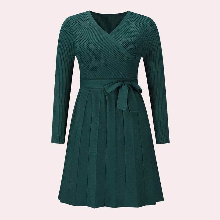 Dahlia - Stylisches Midikleid mit modernem Plissé für Damen