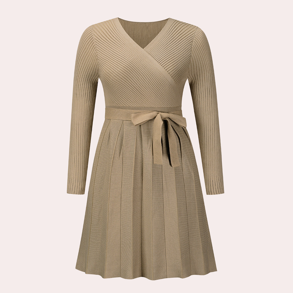 Dahlia - Stylisches Midikleid mit modernem Plissé für Damen