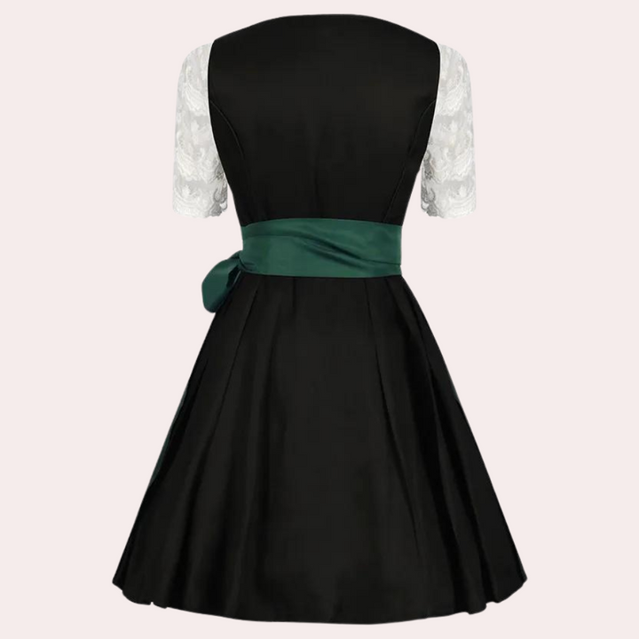 Andrina - Elegantes Dirndl für Damen mit stimmungsvollen Spitzenärmeln für das Oktoberfest