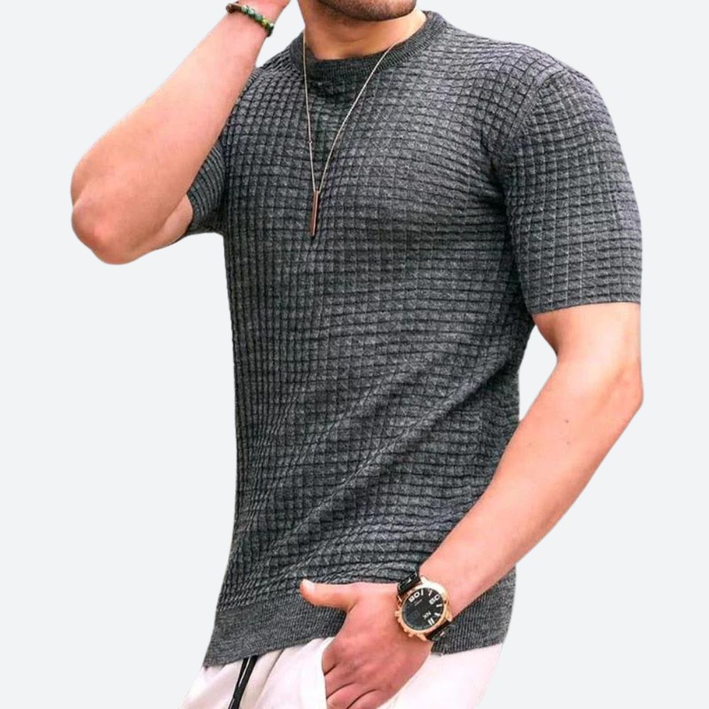 Stylisches 3D Waffel T-Shirt - Grego Edition