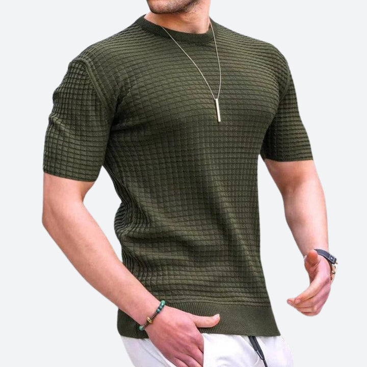 Stylisches 3D Waffel T-Shirt - Grego Edition