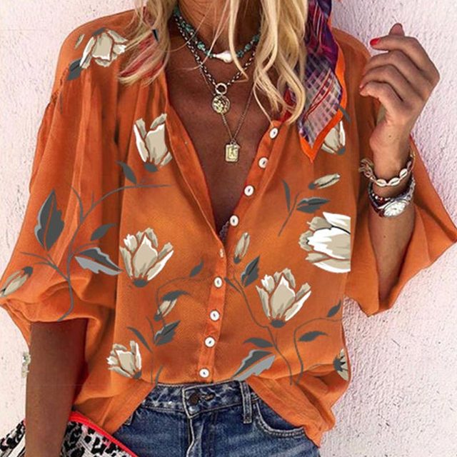 Patricia - Elegante Sommerbluse mit verspielten Prints für Frauen