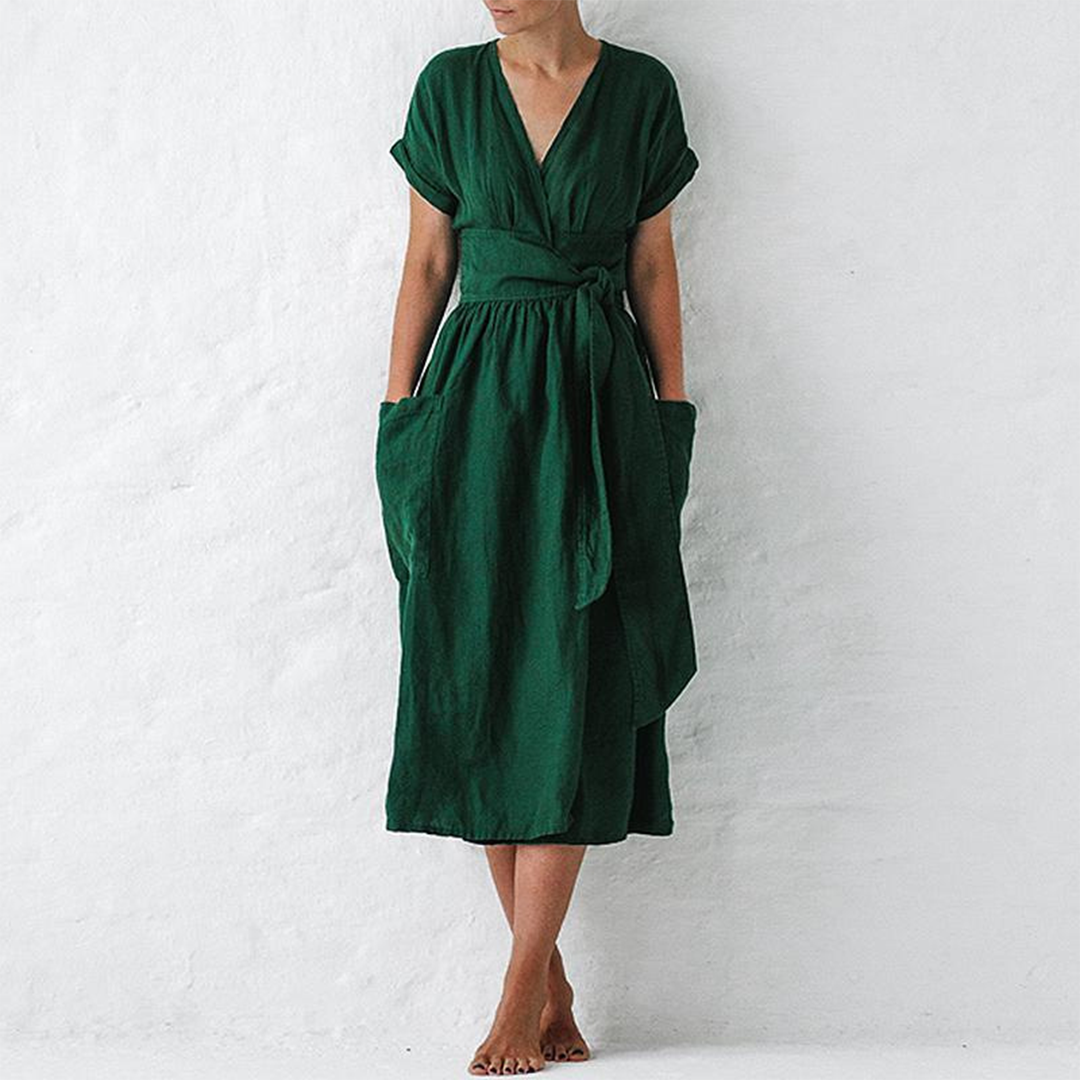 AVAH - Trendiges Freizeitkleid mit V-Ausschnitt