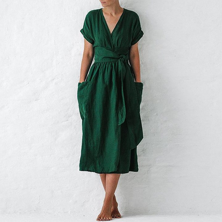 AVAH - Trendiges Freizeitkleid mit V-Ausschnitt