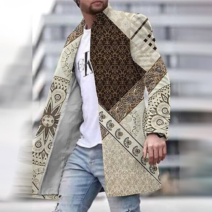 Stilvoller langer Mantel für Männer - JOHN
