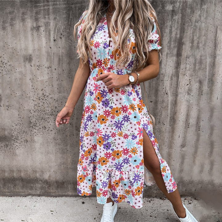 DARIA - Trendiges Freizeitkleid mit verführerischem Schlitz