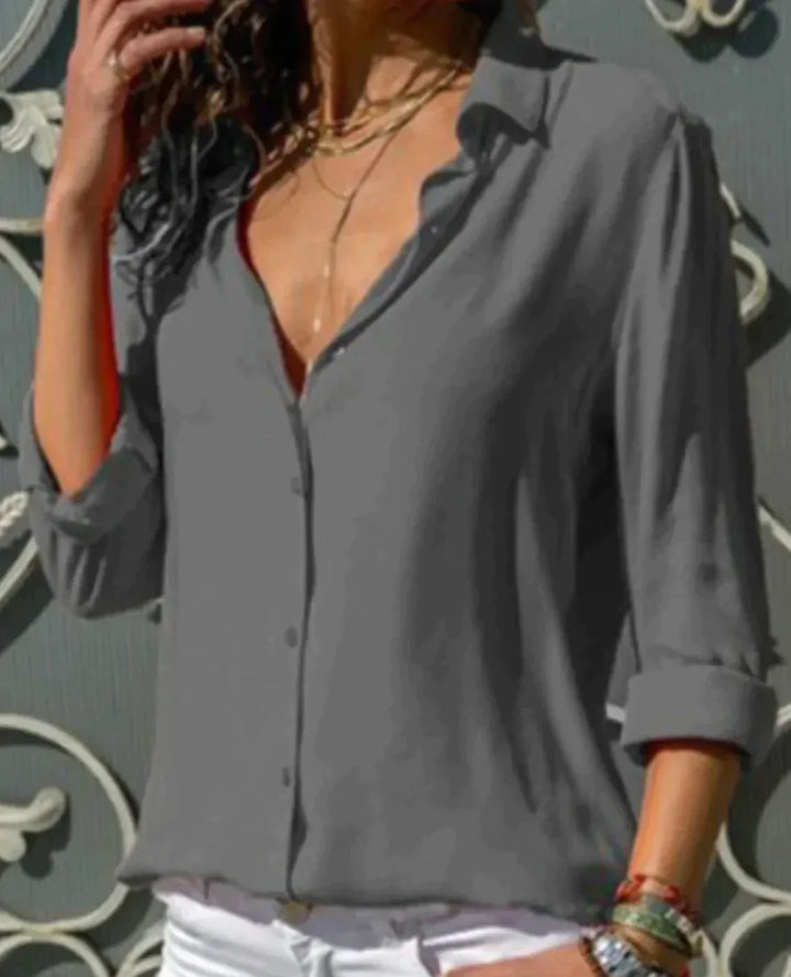 Julia - Elegante Damenbluse aus Satin, ideal für jede Gelegenheit