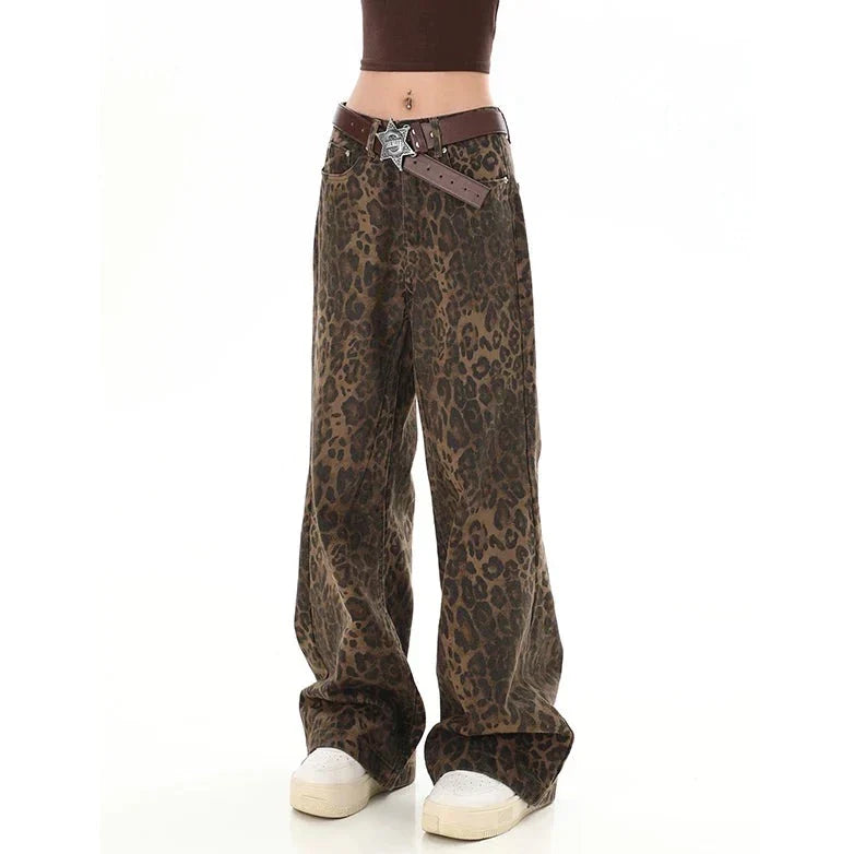 Gilda - Stylische Retro-Hose mit trendigem Leopardenprint