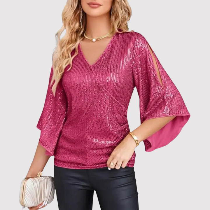 Susan - Elegantes und bequemes Damen-Top mit funkelnden Pailletten