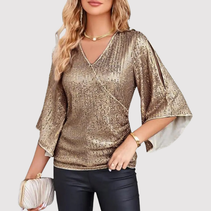 Susan - Elegantes und bequemes Damen-Top mit funkelnden Pailletten