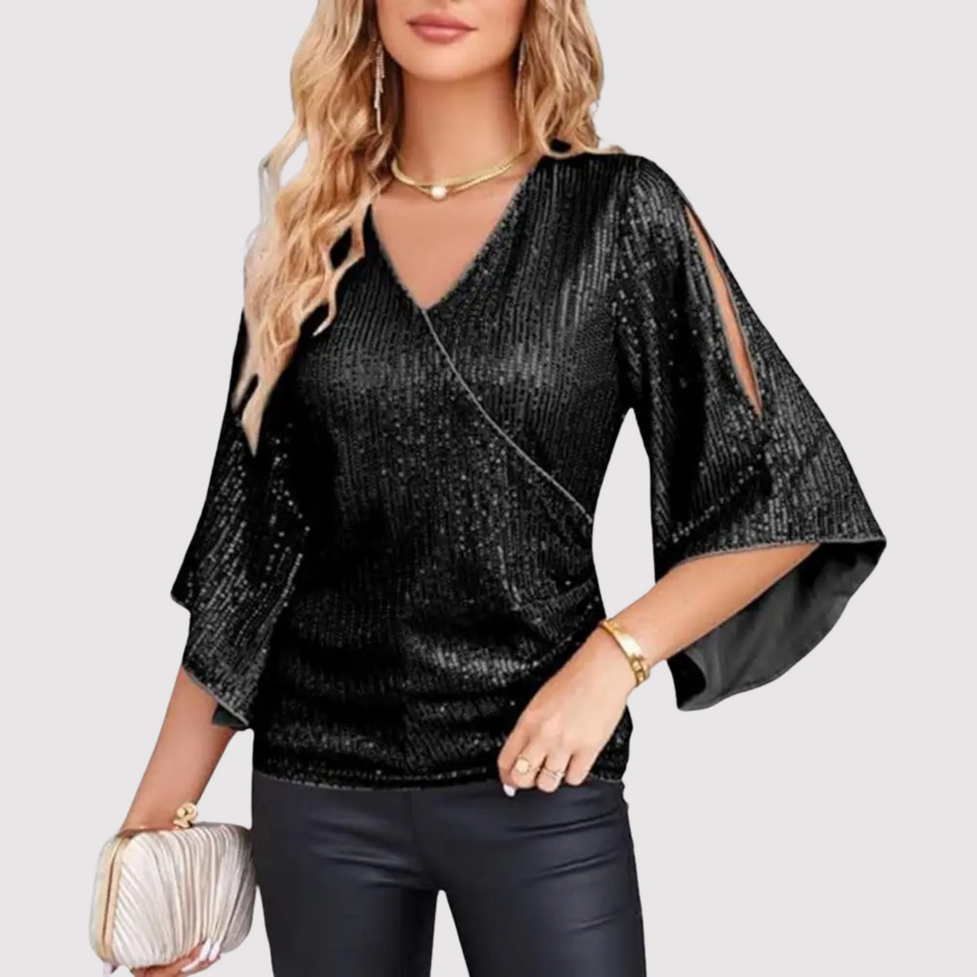 Susan - Elegantes und bequemes Damen-Top mit funkelnden Pailletten