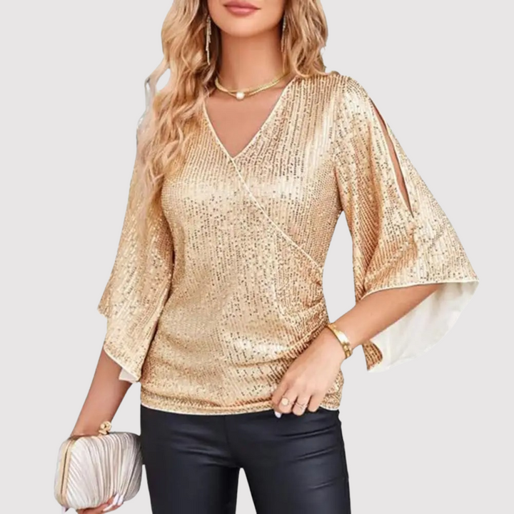 Susan - Elegantes und bequemes Damen-Top mit funkelnden Pailletten
