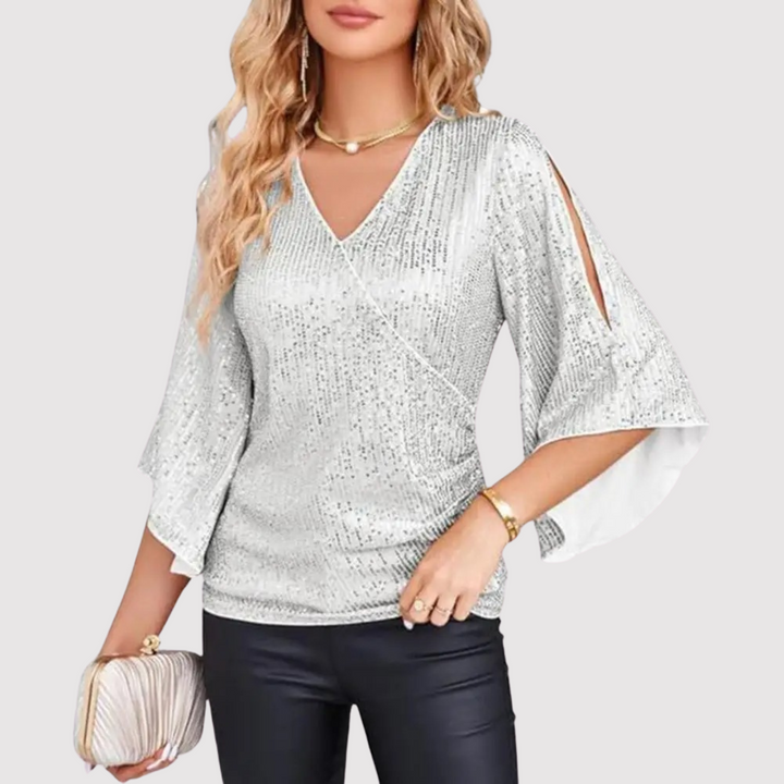 Susan - Elegantes und bequemes Damen-Top mit funkelnden Pailletten