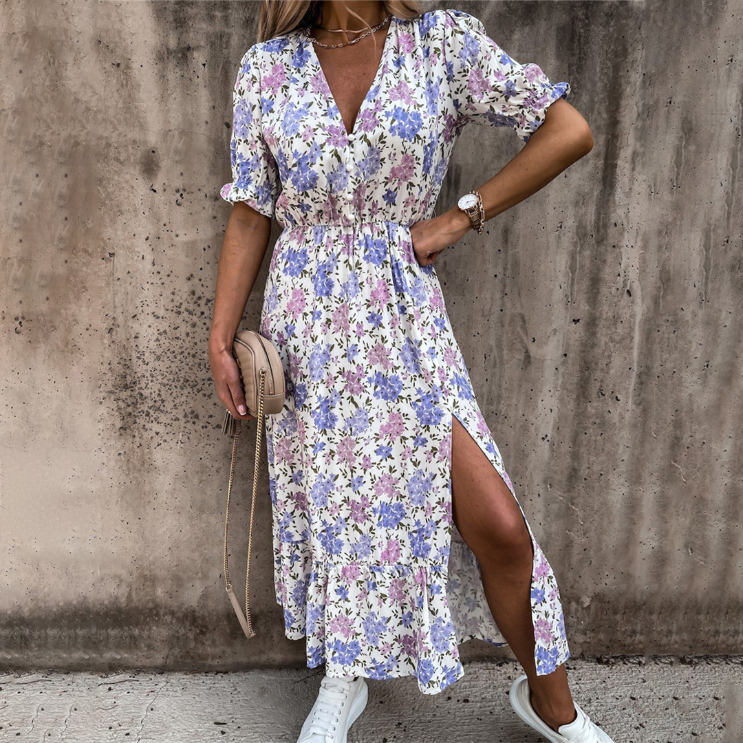 DARIA - Trendiges Freizeitkleid mit verführerischem Schlitz
