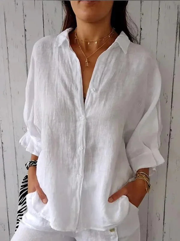 Lena - Elegantes und bequemes, feminines Sommerhemd für einen erfrischenden Look