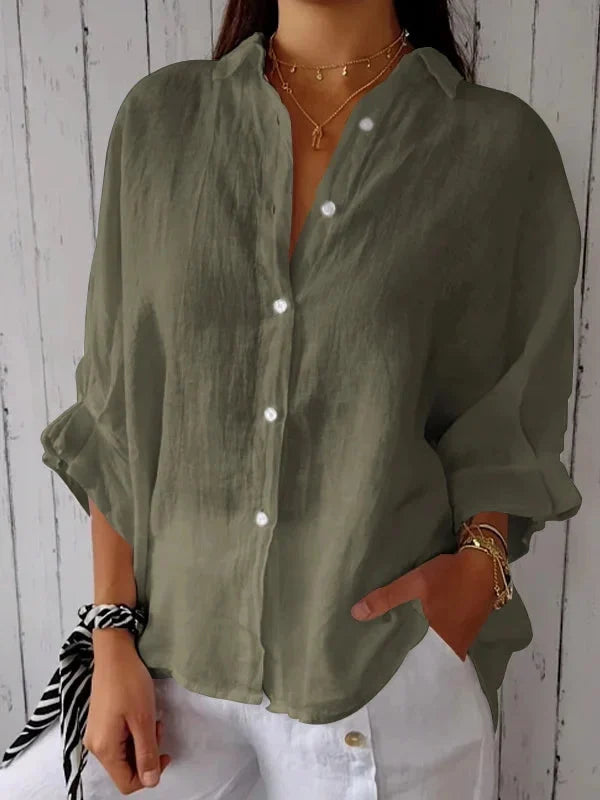 Lena - Elegantes und bequemes, feminines Sommerhemd für einen erfrischenden Look