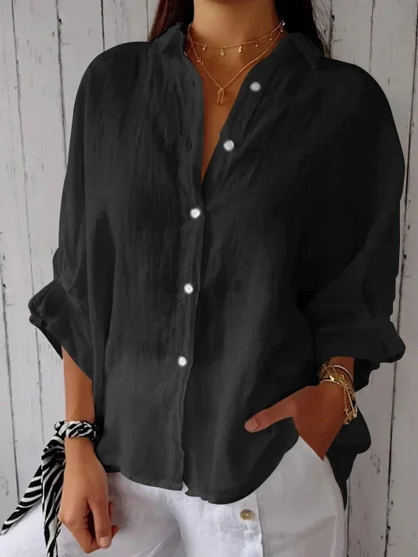 Lena - Elegantes und bequemes, feminines Sommerhemd für einen erfrischenden Look