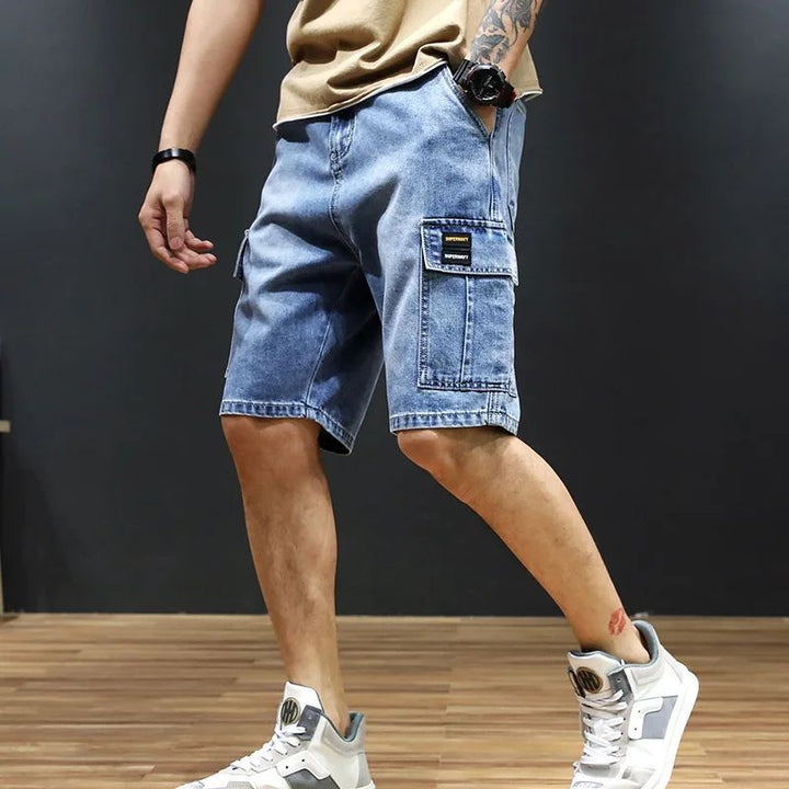 Stilvolle Luxus Denim Cargo Sommer Shorts für Männer - Folk